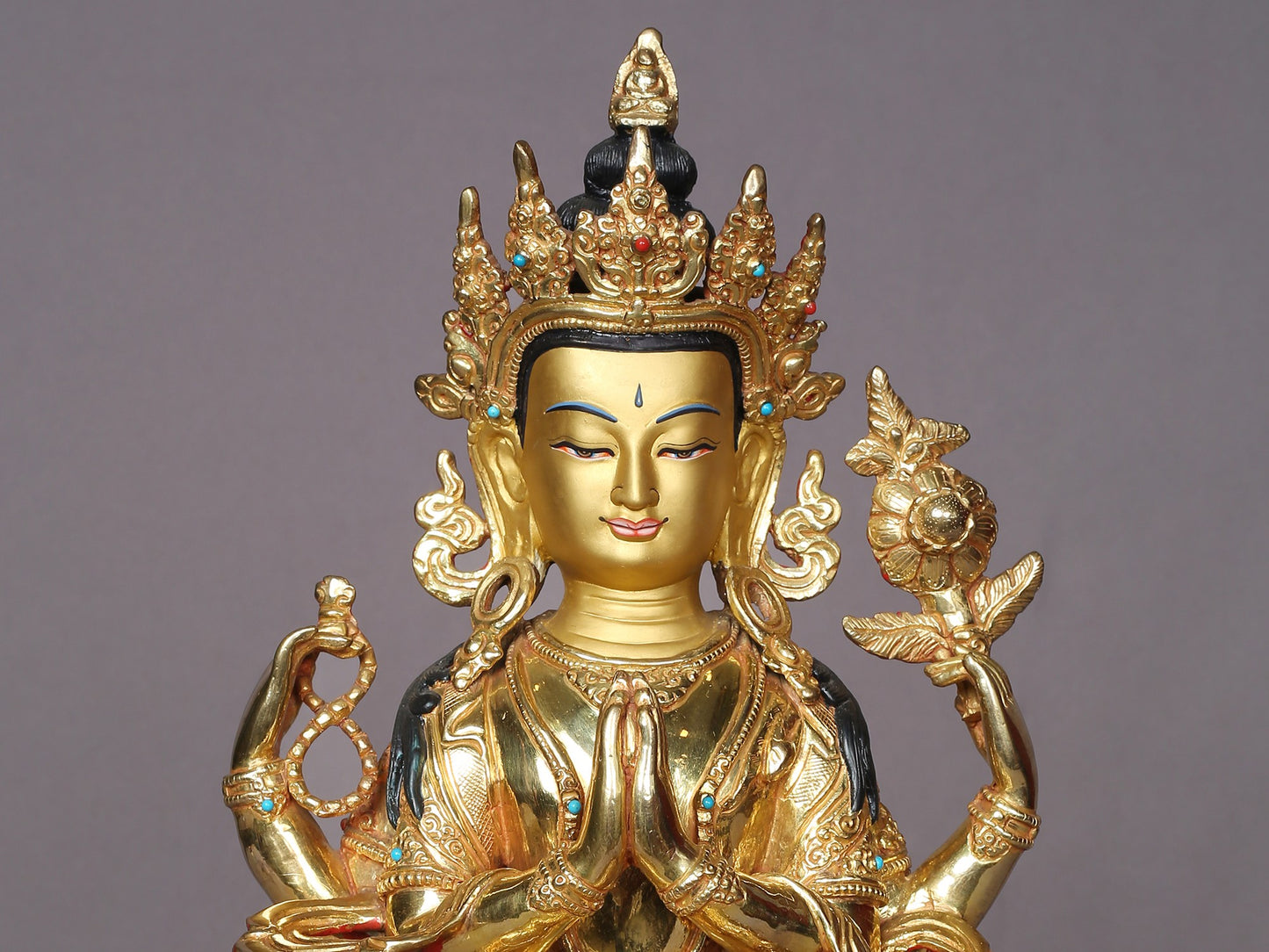 Chenrezig Statue Seated Avalokiteshvara From Nepal