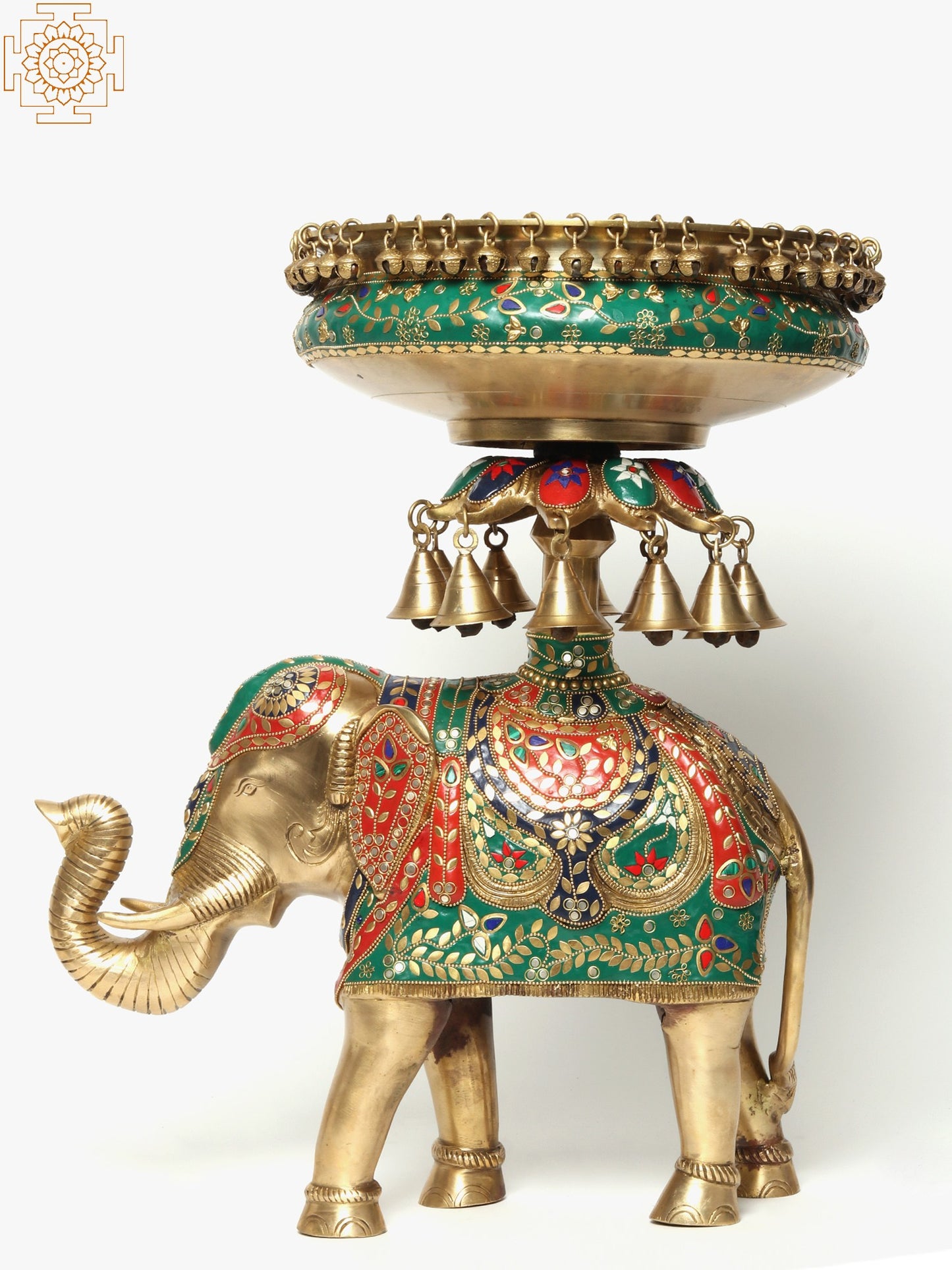 Inlay Urli with Bells on Royal Elephant