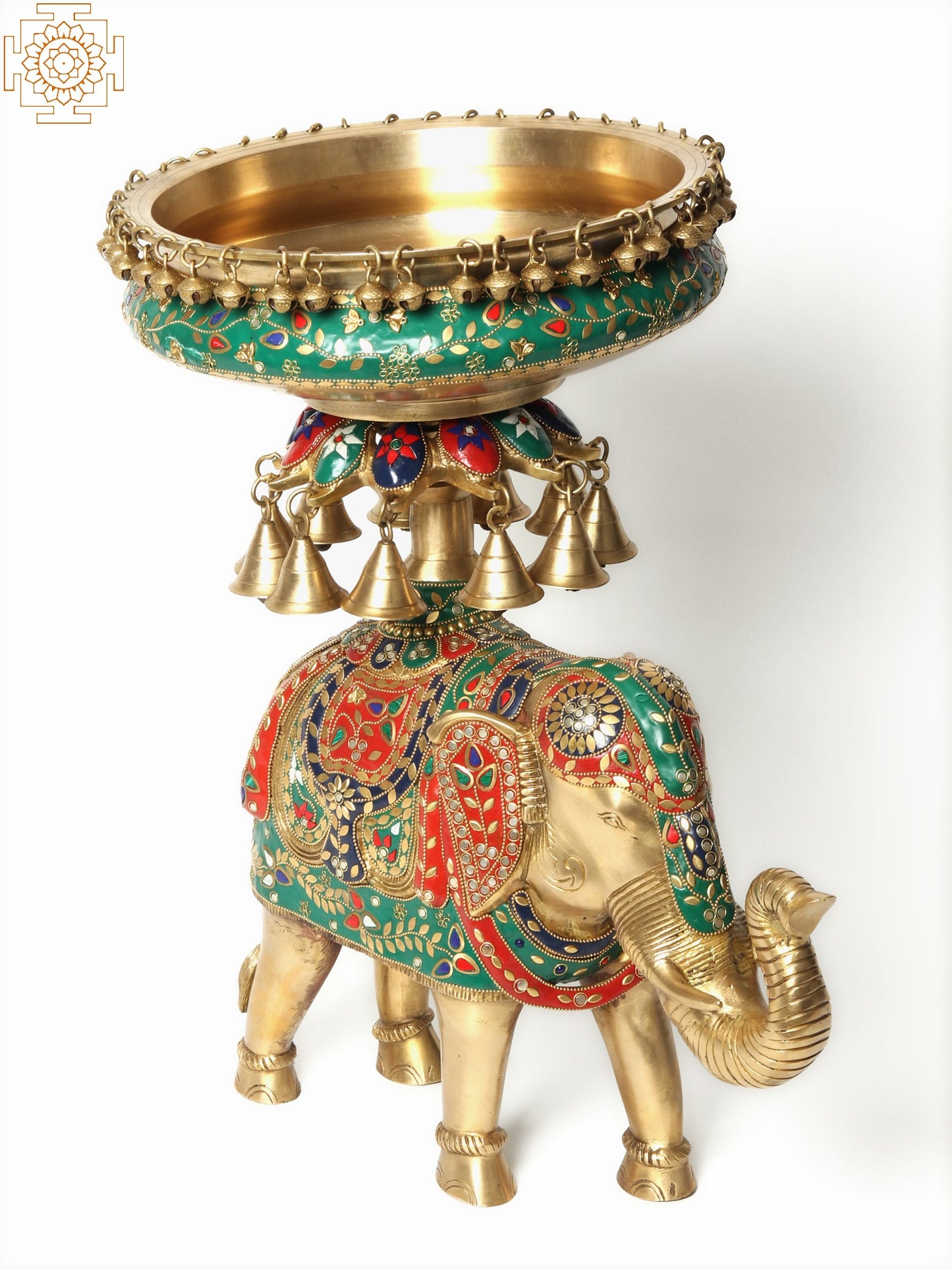 Inlay Urli with Bells on Royal Elephant