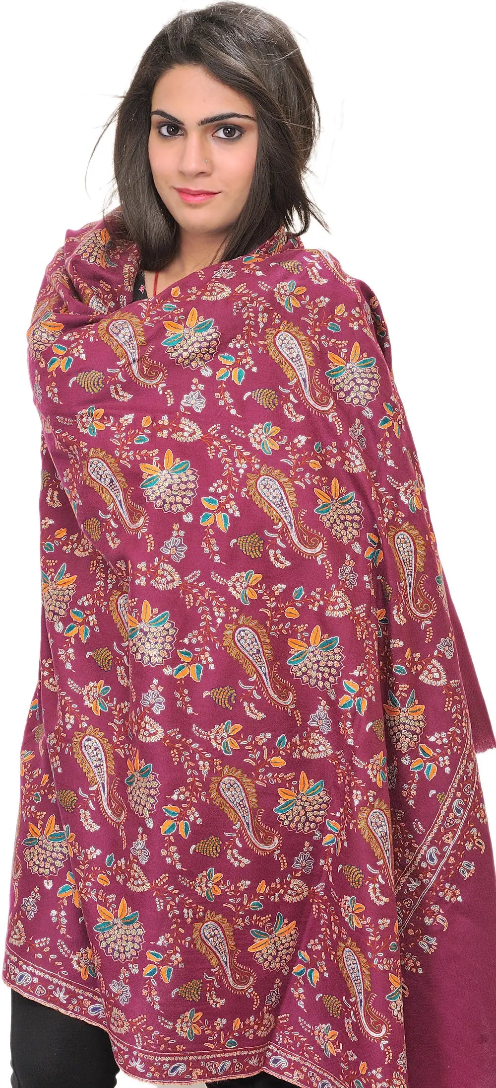 Cobblestone Plain Pure Pashmina Dushala for Men