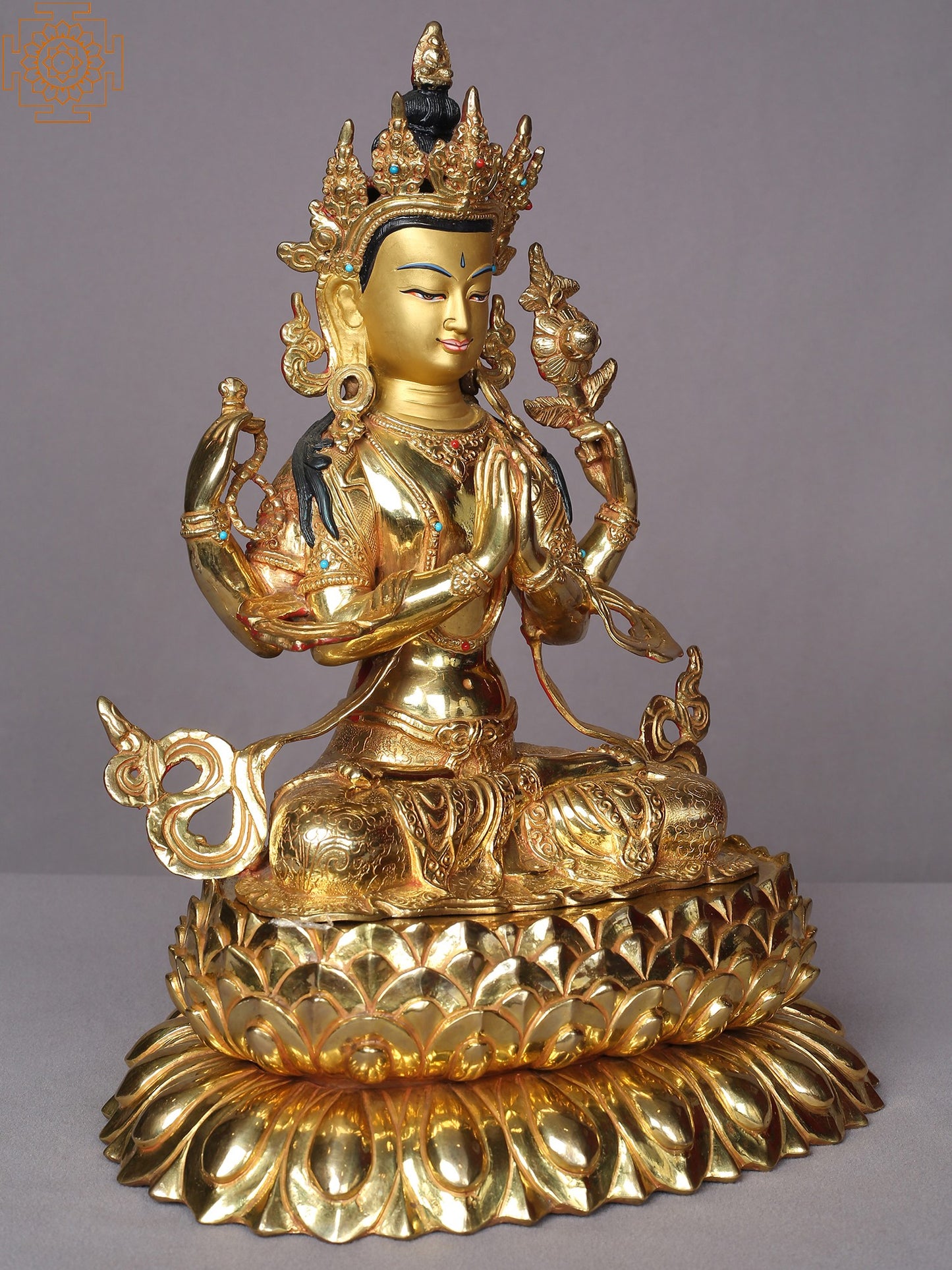 Chenrezig Statue Seated Avalokiteshvara From Nepal