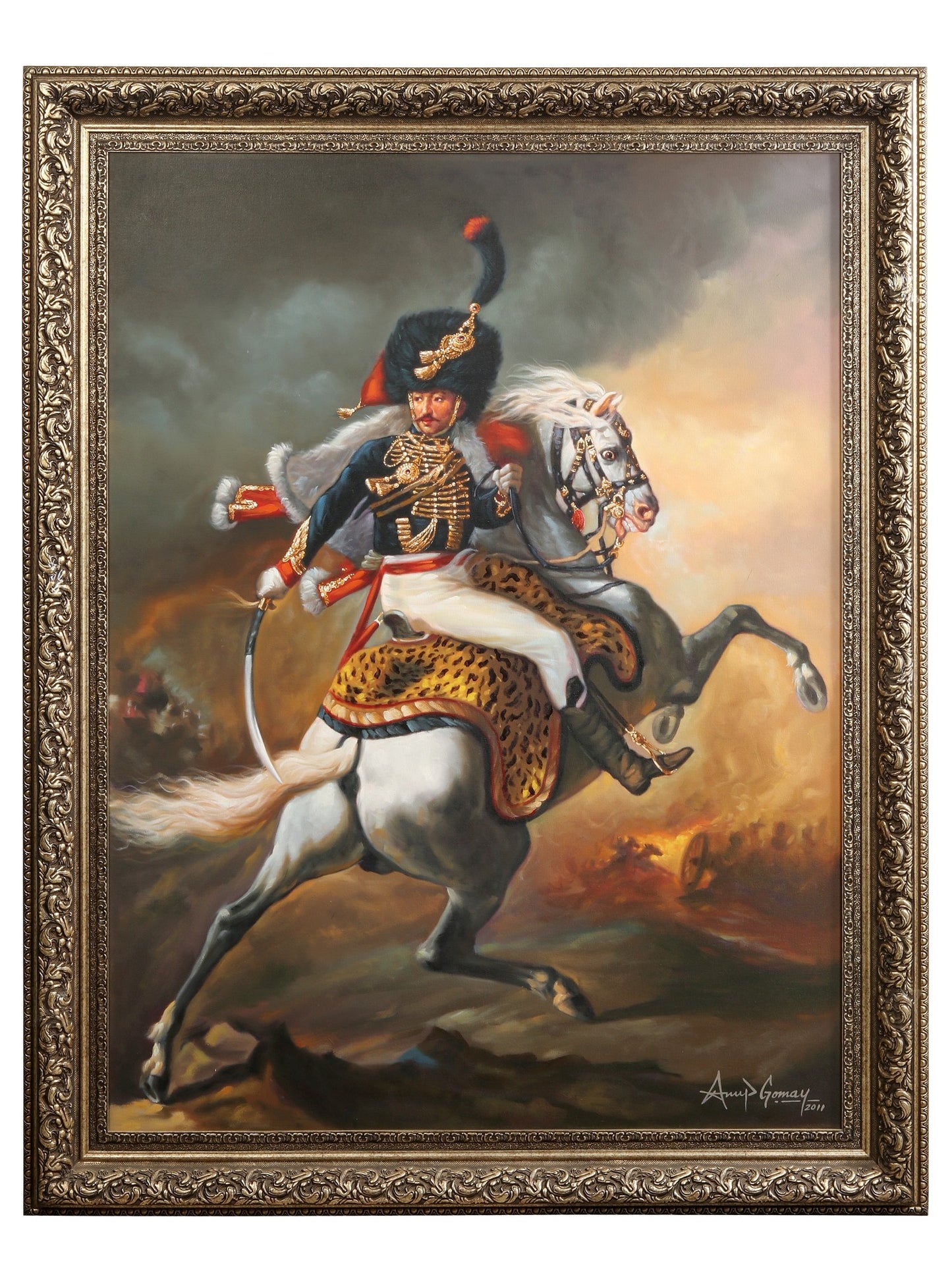 The Charging Chasseur Oil Painting on Canvas | Without Frame