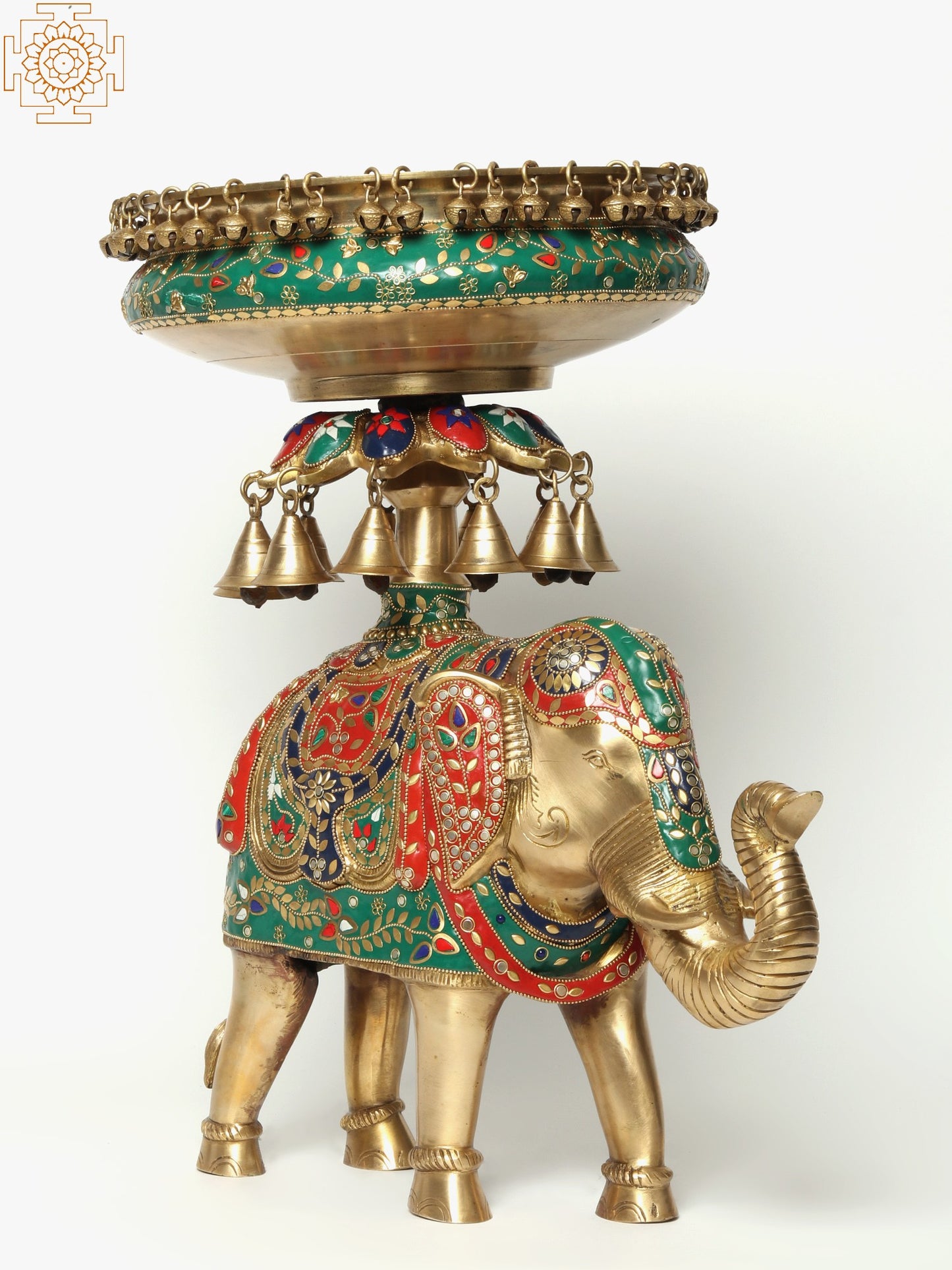 Inlay Urli with Bells on Royal Elephant