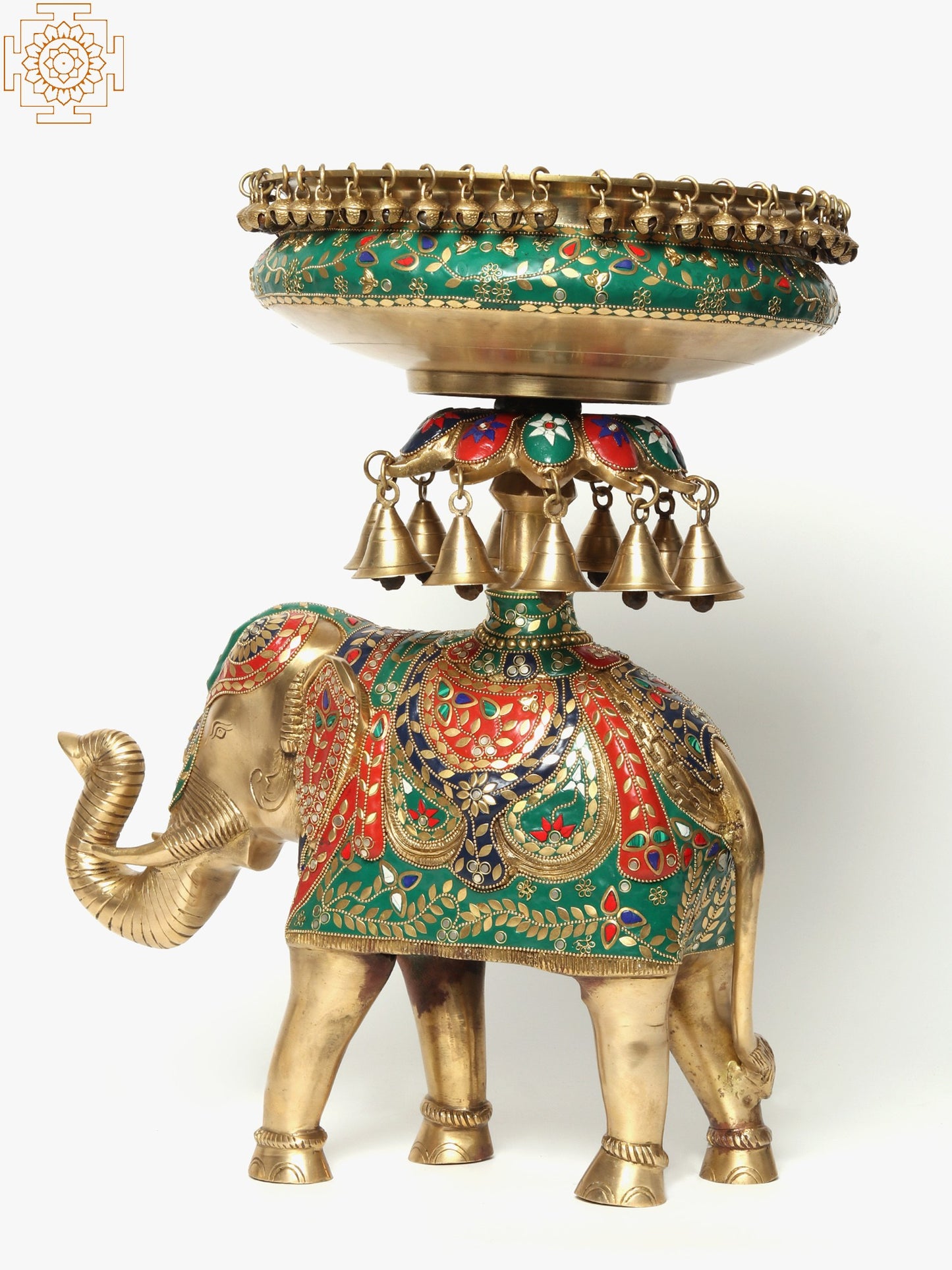 Inlay Urli with Bells on Royal Elephant